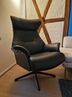 Relaxsessel, Echtleder, schwarz, Livique