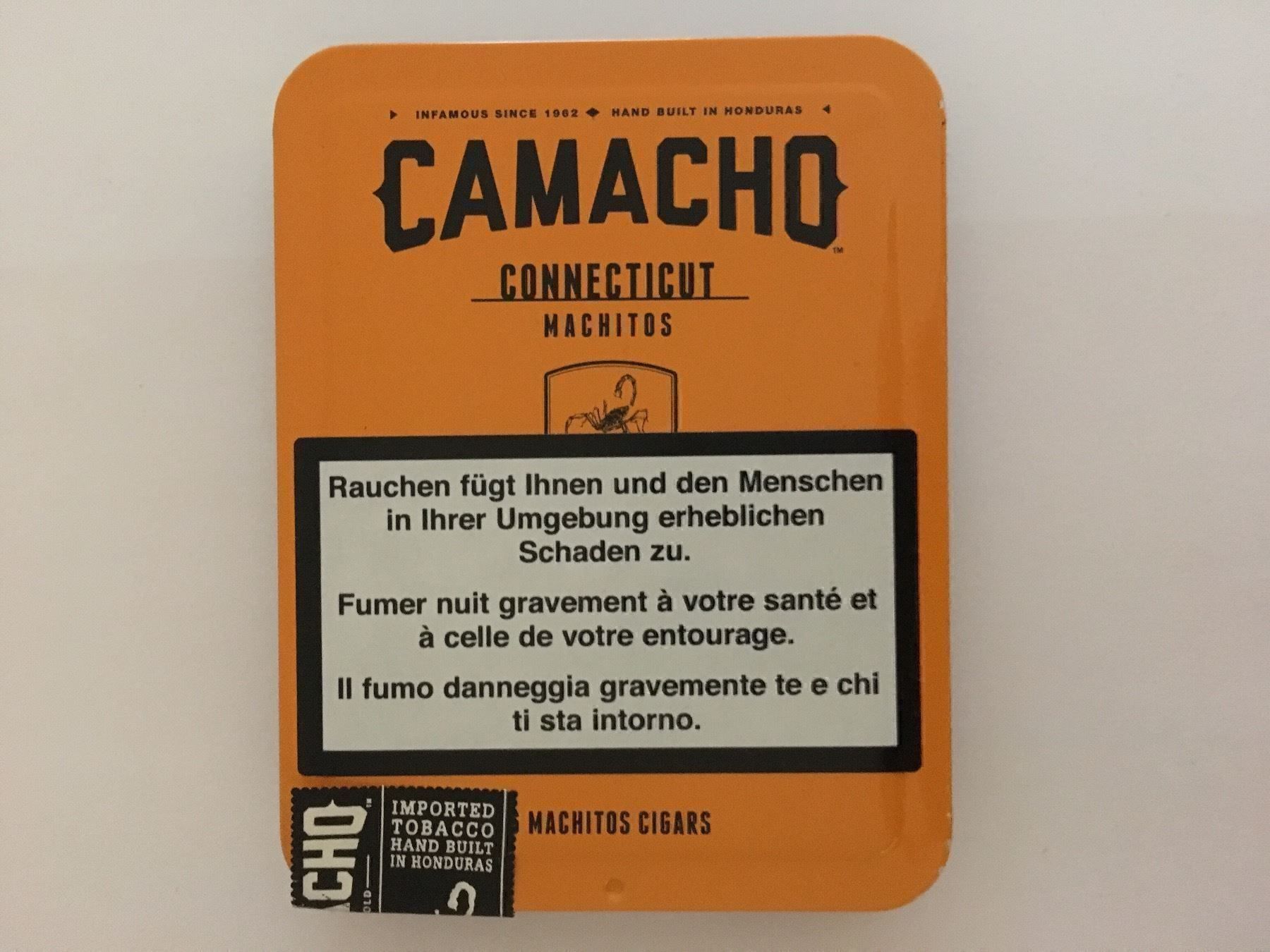 Camacho Sigari: Camacho Connecticut Machitos – Nuovo e nell'imballaggio originale da Neuwilen venduto da Geniesser100
