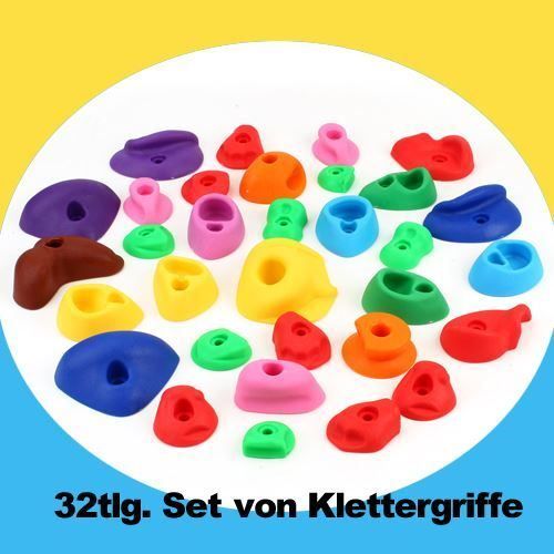 Pareti & prese d'arrampicata: 32x Kinder Kletterwand Klettergriffe SeT – Nuovo (secondo la descrizione) da Thun venduto da nuonuoshop 1