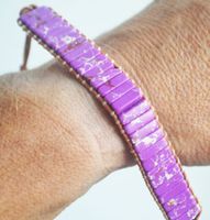 Armband E-07 – Lila Kaisersteine verstellbar
