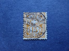 1888 Z-Nr. 63Ad gelborange mit seltenem sauberem Vollstempel
