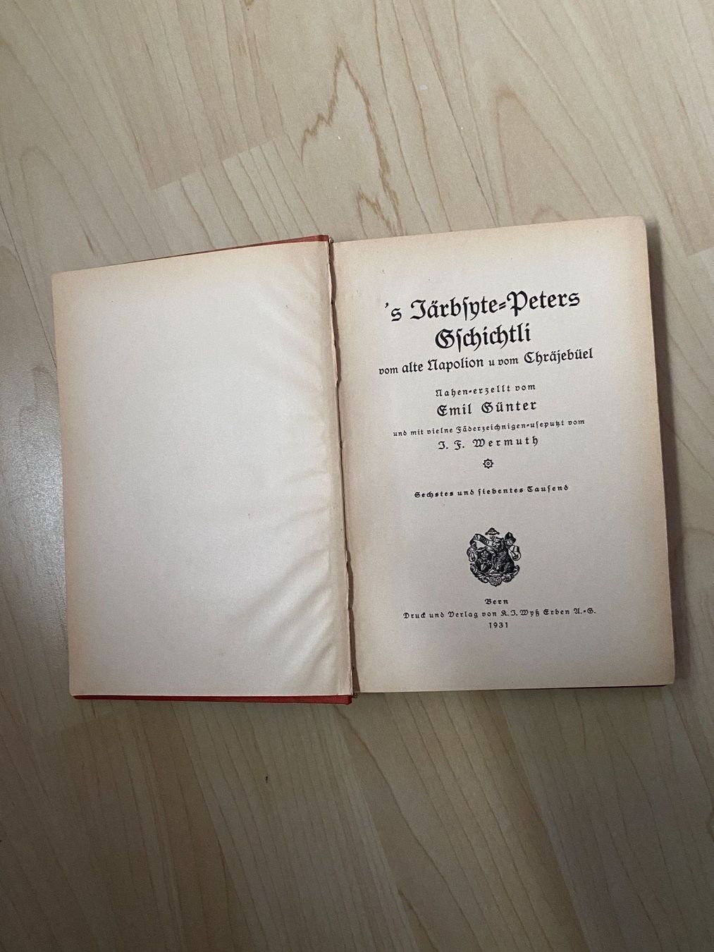 Libri: Buch von 1931 Emil Günter – Usato da Luzern venduto da Harikan 1