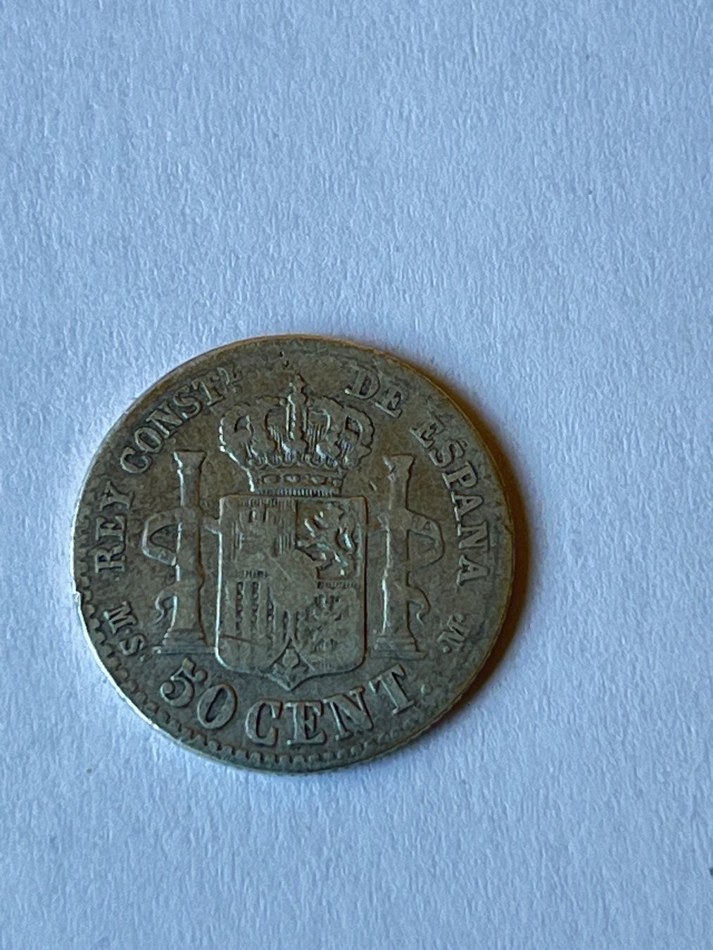 Tutti le monete: Spanien, Alfonso XII, 50 Centimos, 1881, Madrid, Silber, – Usato da ZUFIKON venduto da SULMI01 5