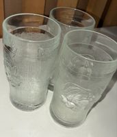 3er Set Gläser Sommerfrüchte Rustic Vintage Glas Kelch Beche