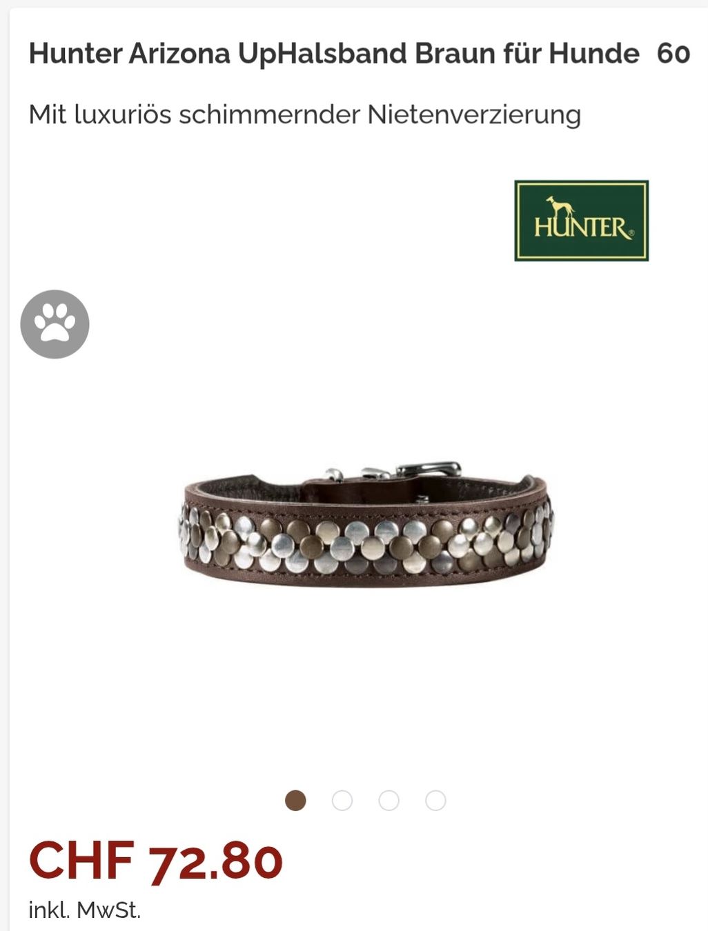 Hunter Guinzagli & Collari: HUNTER Halsband Hund,  Leder,  Marke Hunter – Usato da Schötz venduto da baghira2007 2