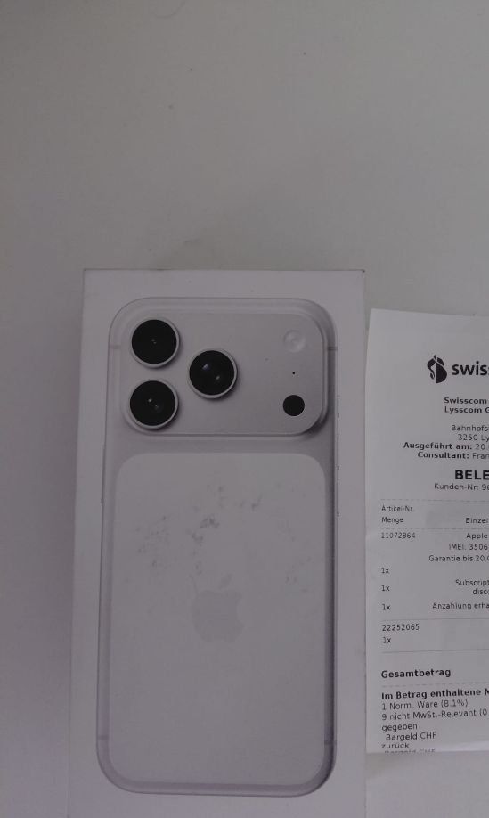 Apple Telefoni cellulari / Smartphones: iPhone 17 pro 512 GB neu – Nuovo e nell'imballaggio originale da Zollikofen venduto da hor_x9zy 2