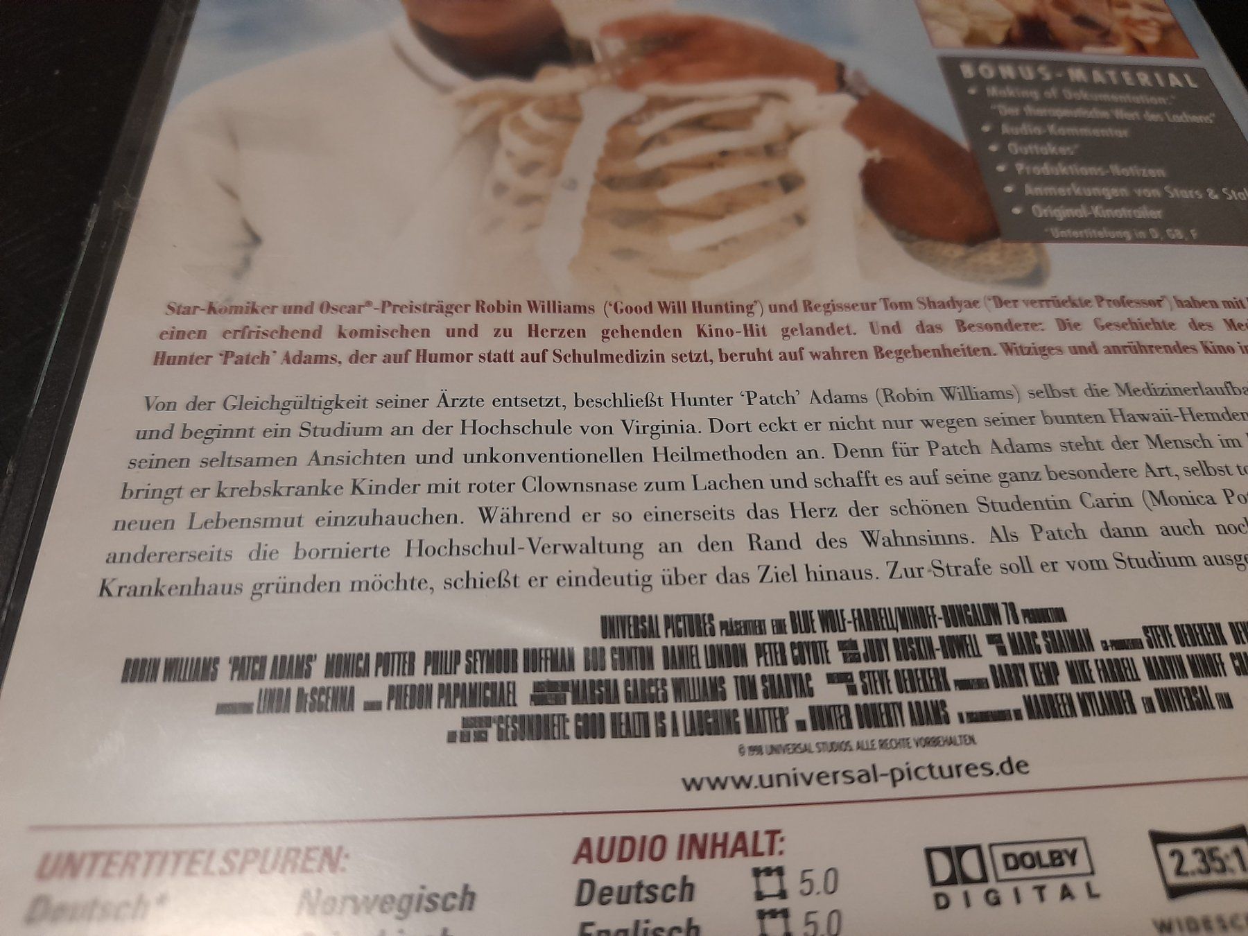 Tutti i DVDs: DVD Patch Adams – Nuovo e nell'imballaggio originale da Zürich venduto da Zurich 3