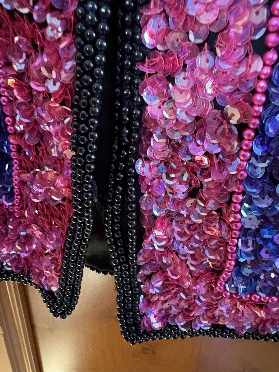 Giacche: Veste en soie, à sequins, faite main – Usato da Savigny venduto da alouette04 5