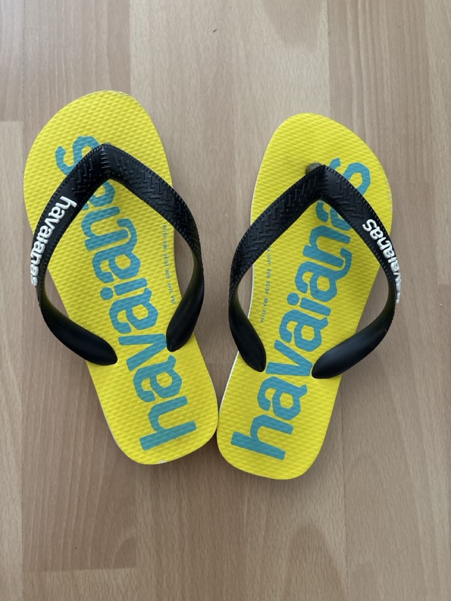 Havaianas Scarpe per ragazzi: Havaianas Flip Flops Gelb Grösse 34- 35 – Nuovo (secondo la descrizione) da Müntschemier venduto da Karola1986