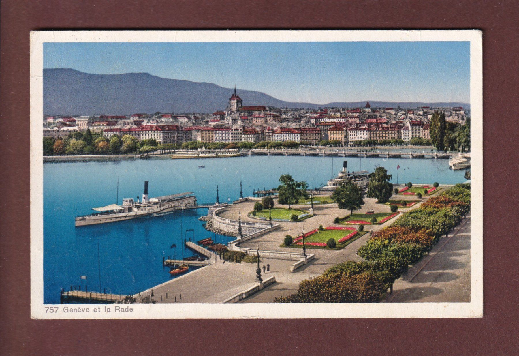 Cartoline postali: GENEVE - La Rade - 1926 – Usato da Pully venduto da nicecards