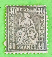 Sitzende Helvetia UNGESTEMPELT    Siehe Original Fotos   