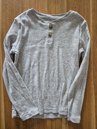 Langarmshirt grau Grösse 122/ 128