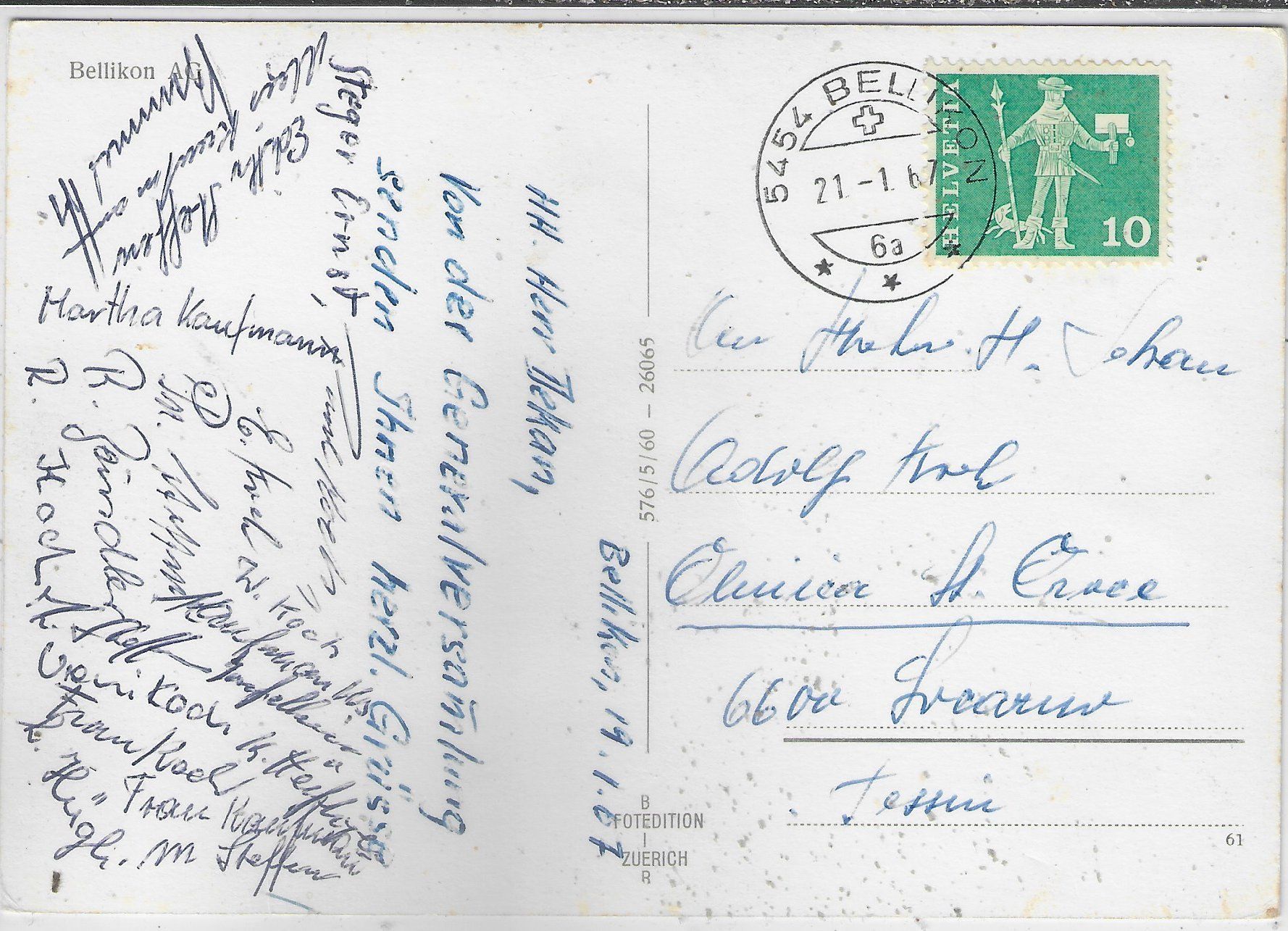 Cartoline postali: Flugaufnahme Bellikon AG – Usato da Ettingen venduto da Kartenplanet 1