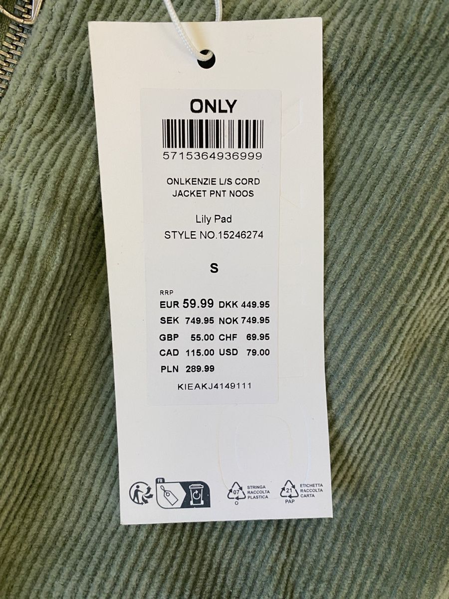 Only Giacche: Cordjacke neu mit leichte Verfärbung S – Nuovo (secondo la descrizione) da Zürich venduto da Mariaov 3