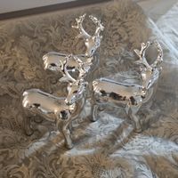 Drei  weihnachts hirschen  silber