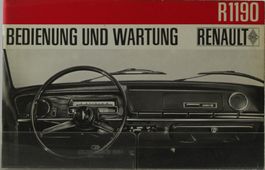 BEDIENUNG- & WARTUNGSANLEITUNG | RENAULT R10-R1190 - AB 1967