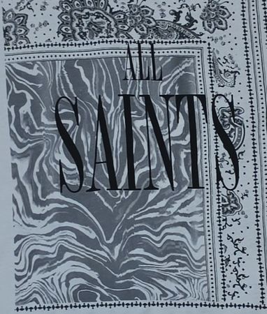 All Saints T-Shirt schwarz mit Aufdruck gebraucht