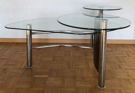 Salontisch Chrom / Glas