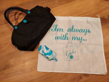 Gabs Handtasche Schwarz/Türkis mit Zubehör