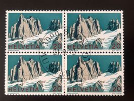 CH1972 - Zu 516 - bloc de 4 - obli Bern 1. j 21.9.1972