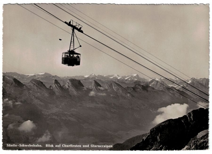 Cartoline postali: Säntis-Schwebebahn, gelaufen 1950 – Usato da Frauenfeld venduto da POML