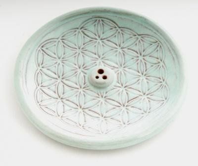 Candele: Räucherstäbchenhalter - Blume des Lebens türkise – Nuovo e nell'imballaggio originale da Mauren venduto da Yeelen 1