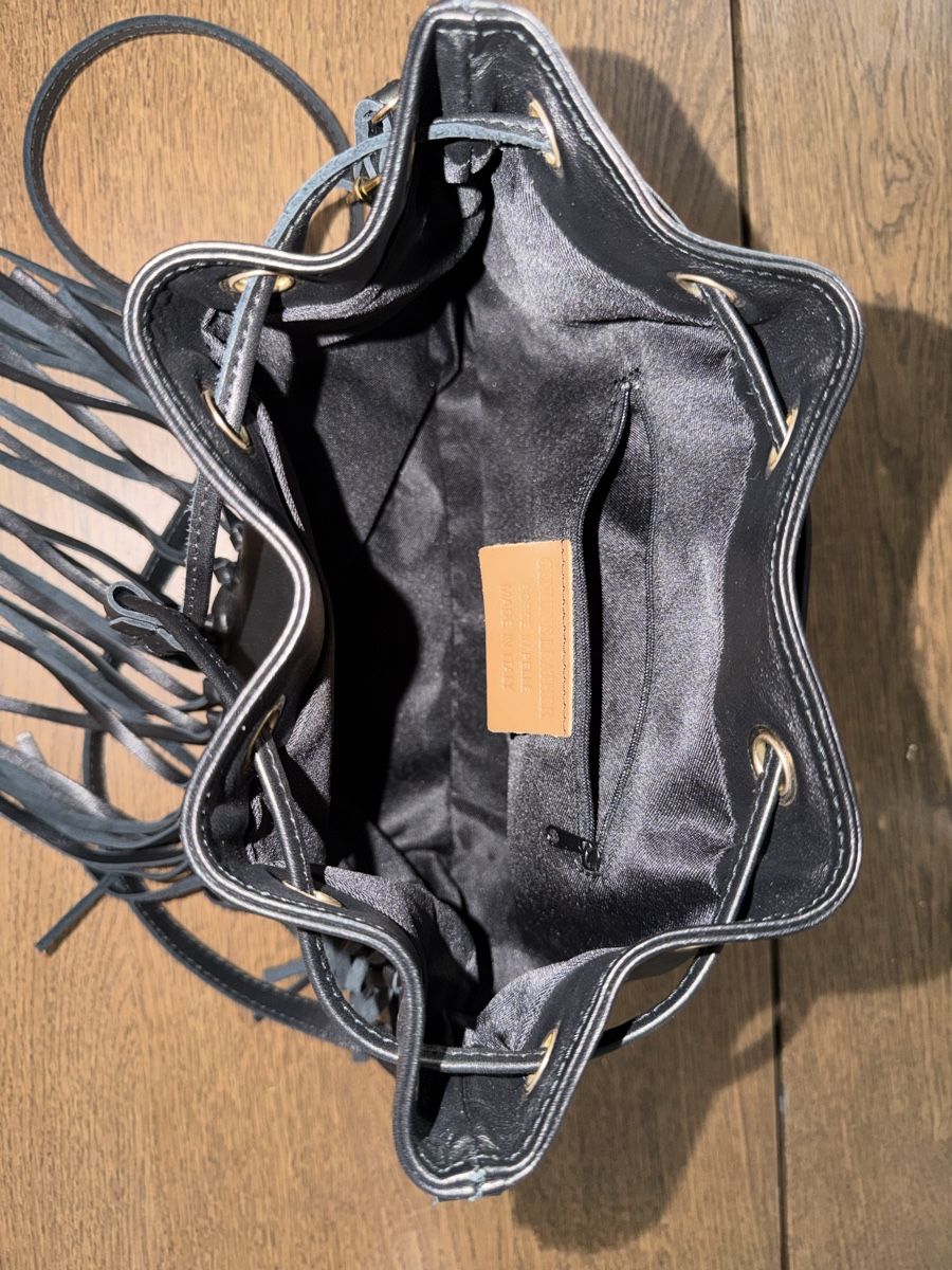 Taschen für Damen: Leder-Umhängetasche mit Fransen – Neu (gemäss Beschreibung) aus Koblenz von Pumuckl70 3