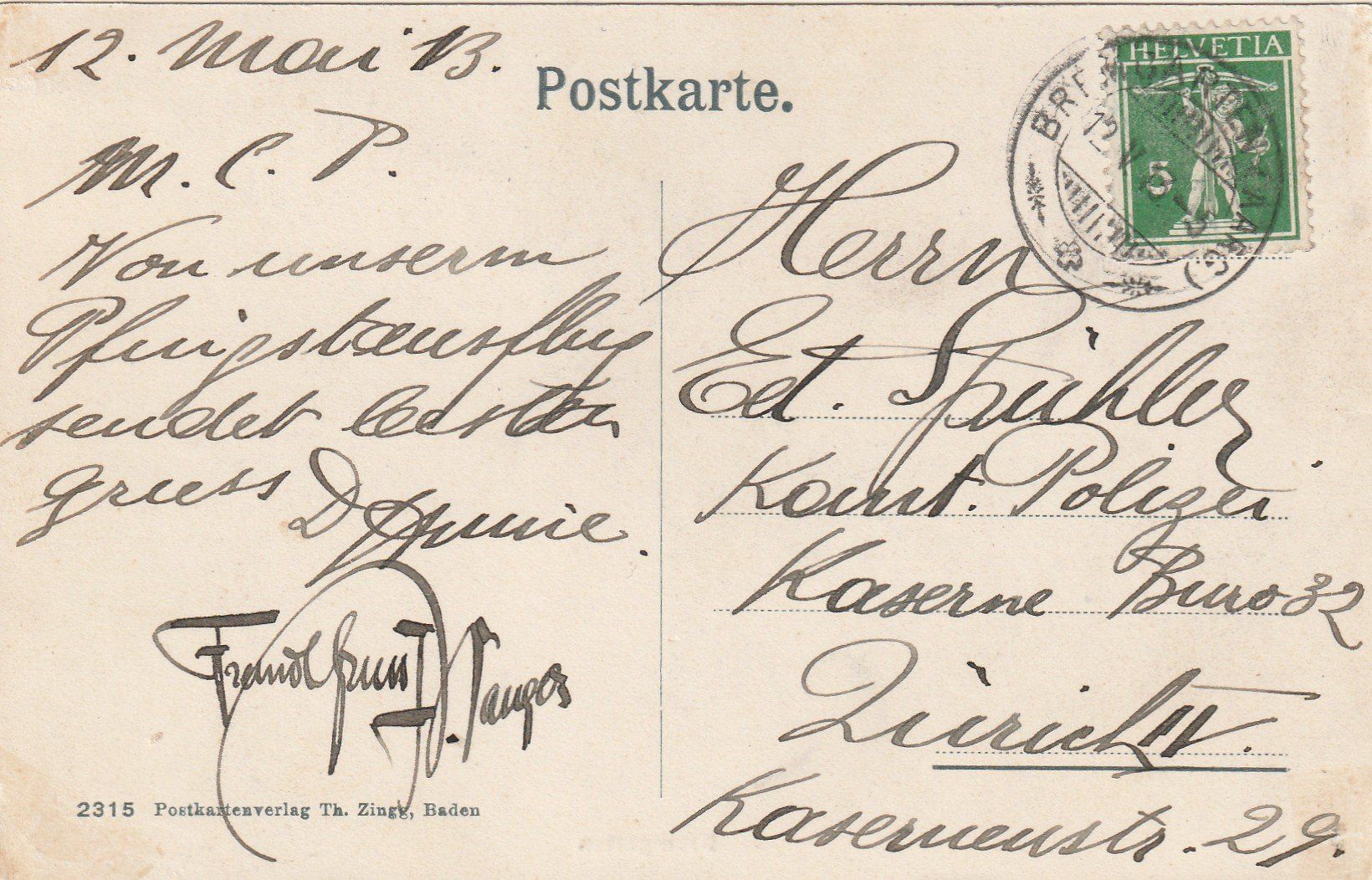 Cartoline postali: Bremgarten – Usato da Rorschacherberg venduto da fratovi2 1