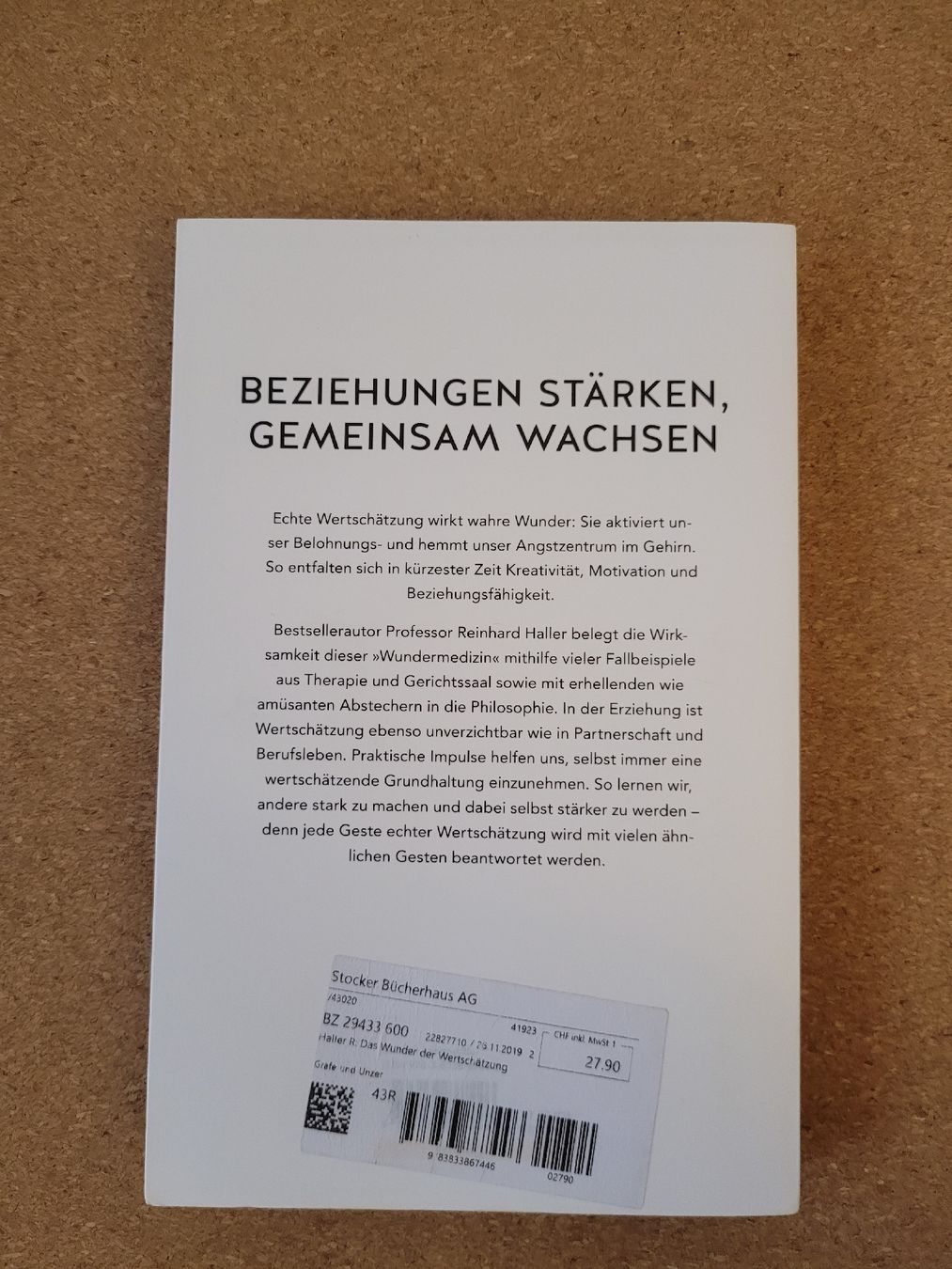 Libri: Das Wunder der Wertschätzung - Reinhard Haller – Usato da Perlen venduto da Safari_23 1