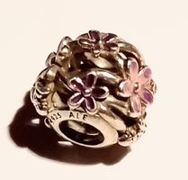 Pandora Charm  Blumen Emaille violett 