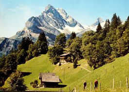 BRAUNWALD Blick gegen Ortstock und Hoher Turm