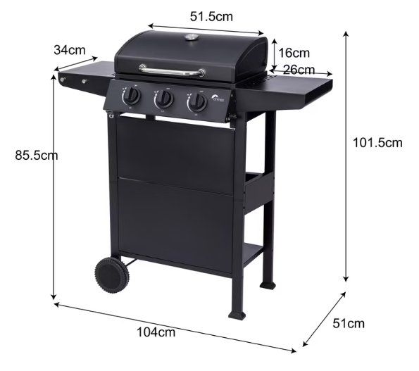 Ohmex Griglie: OHMEX Barbecue à gaz OHM-BBQ-3232 – Usato da Chêne-Bourg venduto da ondazul 2