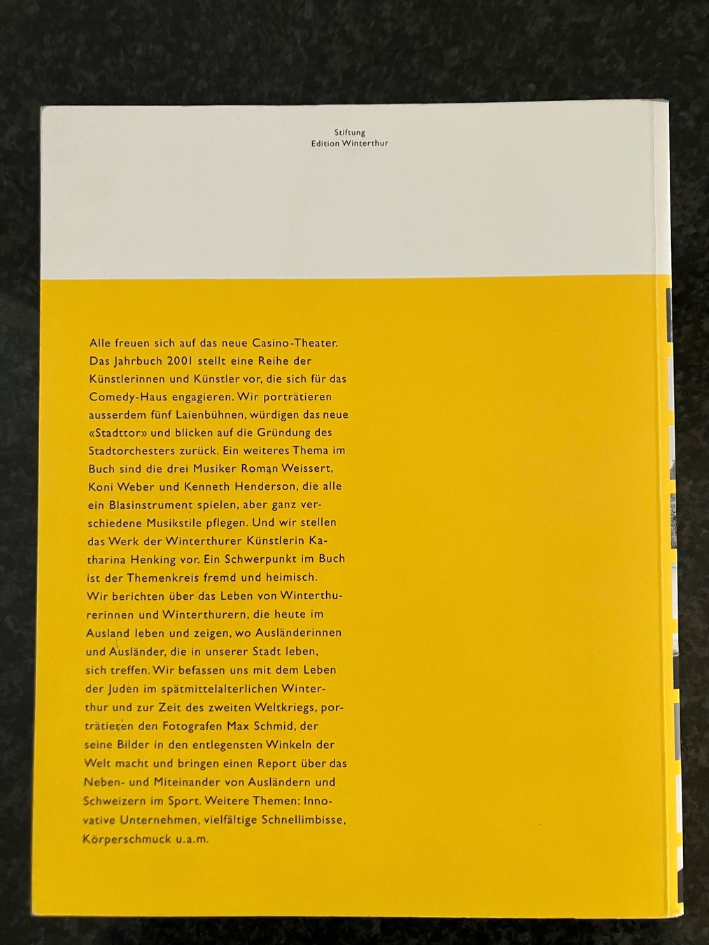 Libri: Winterthurer Jahrbuch 2001 – Usato da Winterthur venduto da efant12 1