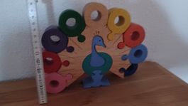 Holzpuzzle Pfau