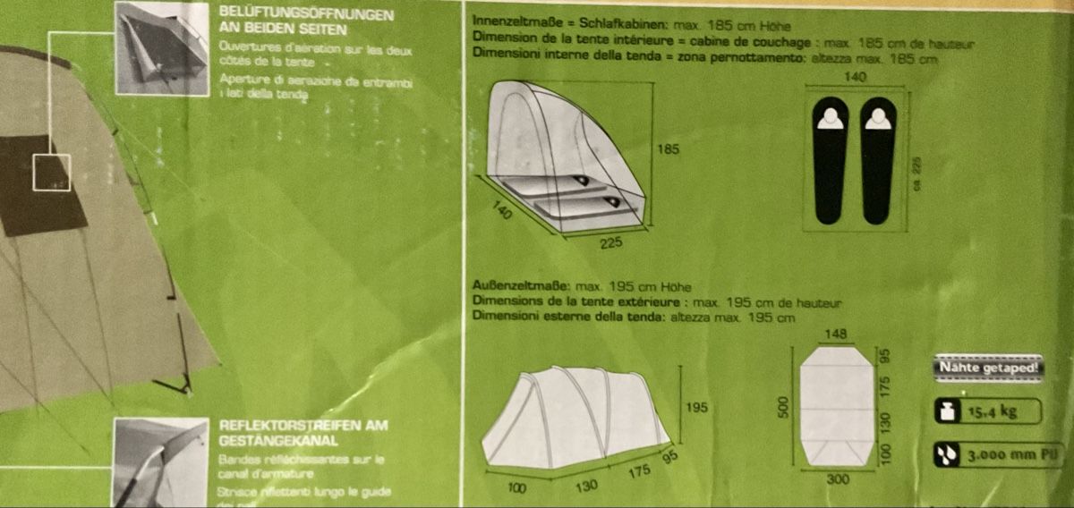 Tende : Zelt 4 Personen – Nuovo e nell'imballaggio originale da Bergdietikon venduto da Papageischtli 3