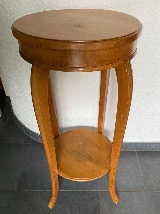VINTAGE BLUMENHOCKER BLUMENSTÄNDER HOLZ MASSIV Kaufen auf Ricardo