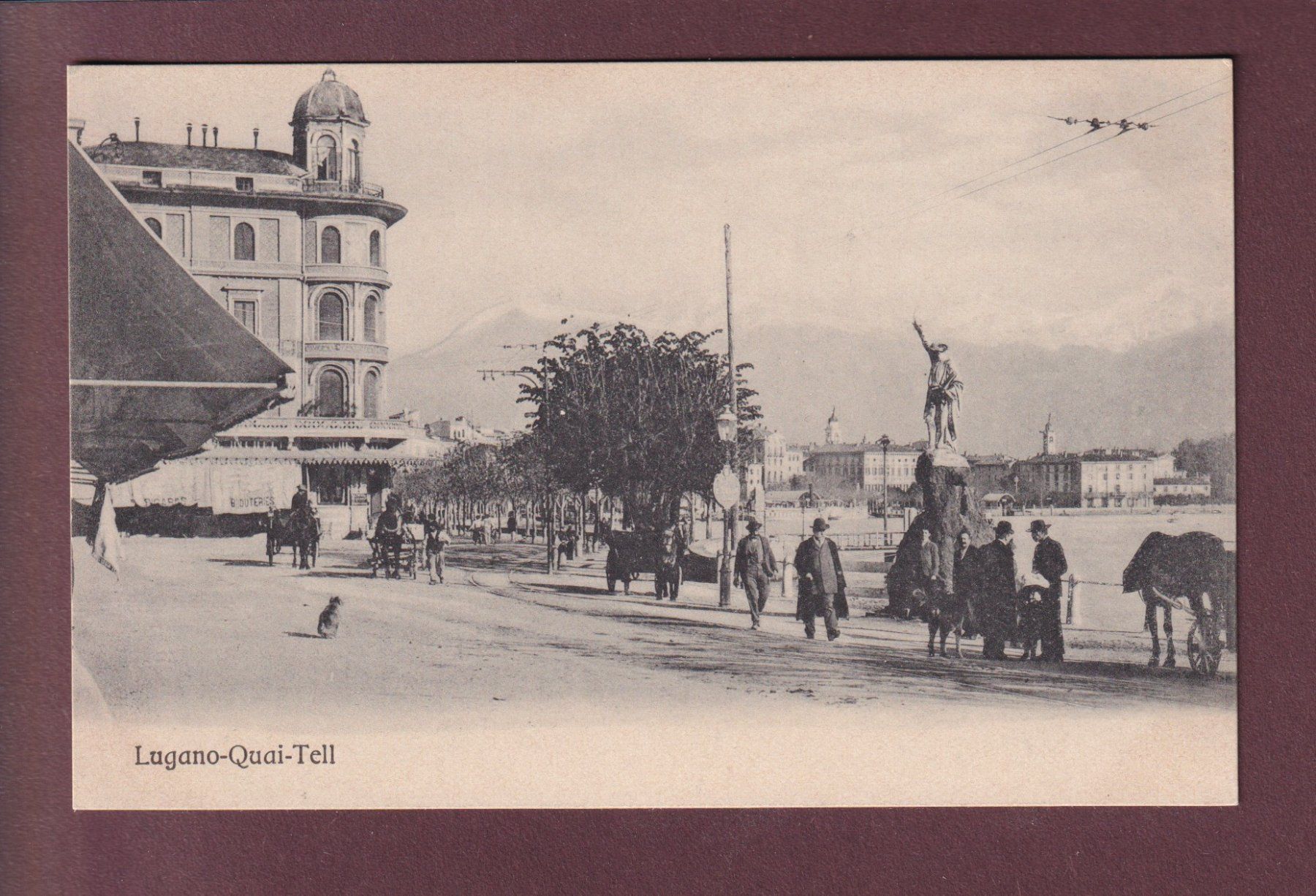 Cartoline postali: LUGANO - Quai-Tell – Usato da Pully venduto da nicecards