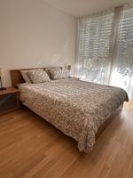 Wooden bed frame with slatted base 180x200cm good condition