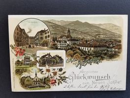 Litho  Rheintal   Au  Ansichtskarte    1899