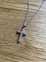 Kreuz Anhänger mit Kette Silber