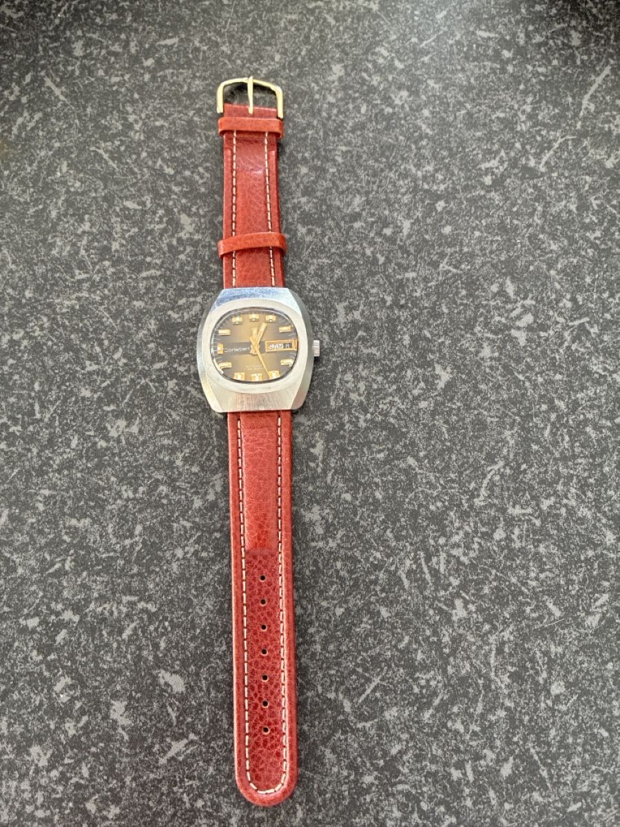 Cortébert Orologi: Herrenuhr Cortébert Automatic Day-Date Lederarmband Vintage – Usato da Chur venduto da jasi18