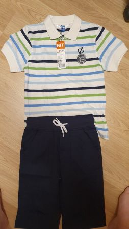 Kurze Hose & Polo 122 NEU