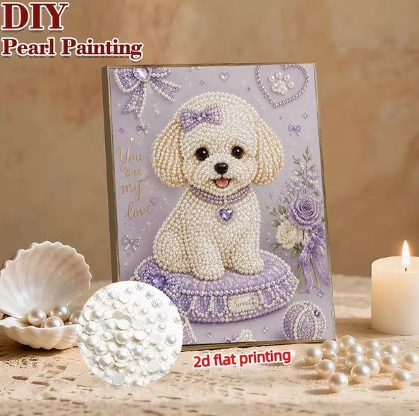 Kit bricolage: Diamond Painting Bichon Frisé-9-Perlen-726 – Nuovo e nell'imballaggio originale da Obergösgen venduto da Diydiamant 4