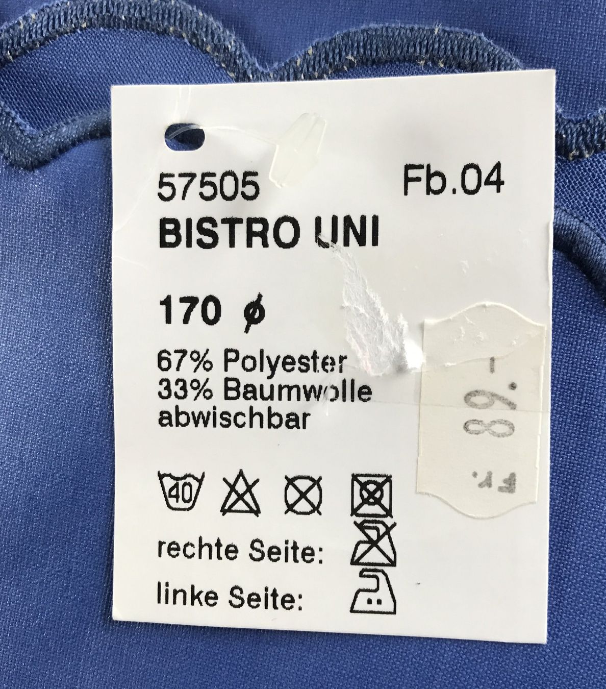 Altra biancheria da tavola: BISTRO TISCHDECKE NEU DURCHMESSER 170CM – Nuovo (secondo la descrizione) da Ostermundigen venduto da crazy-horse-1840 1