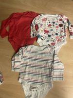 3 Baby Bodys F&F langarm mehrfarbig Gr. 62 zwei neu