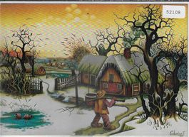Winterlandschaft mit silber Effekt