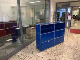 USM Highboard Blau Lieferung Gratis