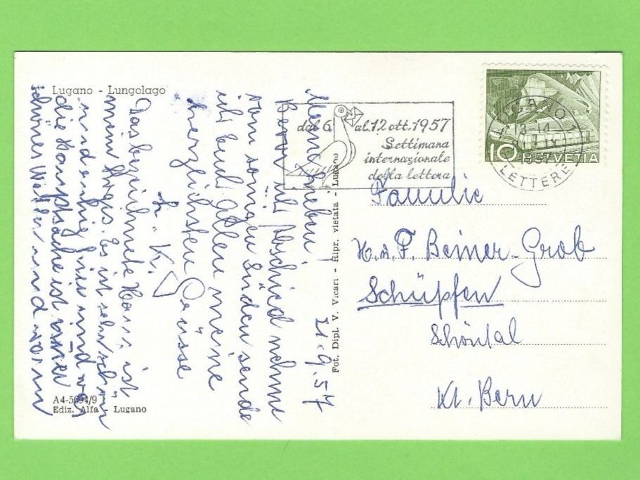 Cartoline postali: Lugano – Usato da Zürich venduto da t24_de 1