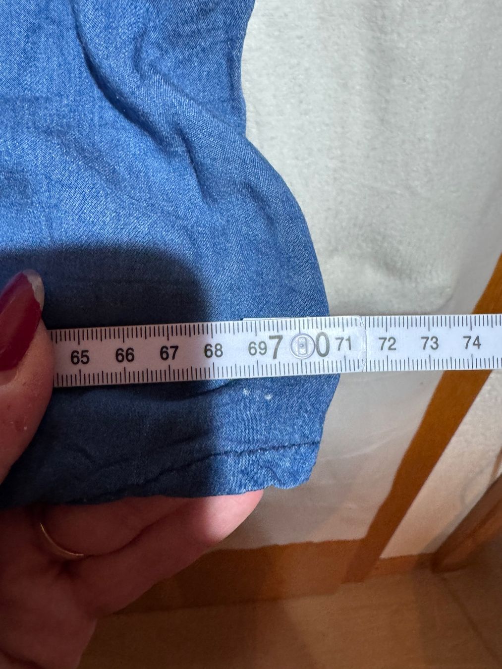 Camicette: Blaue Bluse von JMP Gr. 44 100% Viskose – Usato da Grosswangen venduto da SALE_SALE_SALE 9