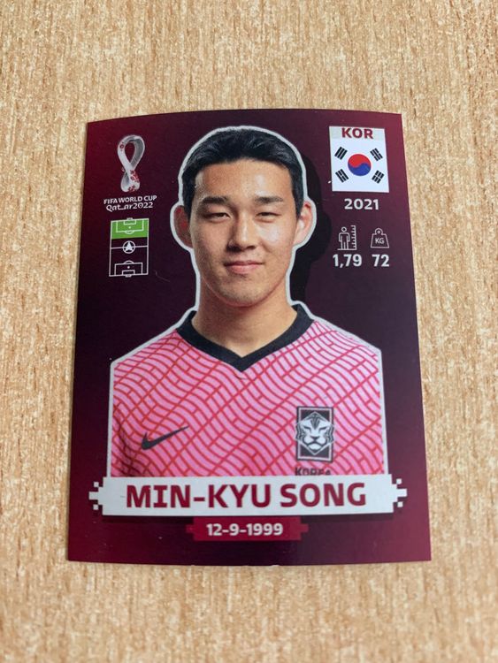 Panini WM 2022 Min-Kyu Song KOR 20 | Kaufen auf Ricardo